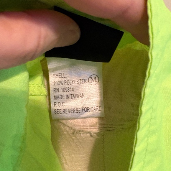 Neon Green Windbreaker Jacket Canari women’s medium soft shell $45 - Picture 4 of 11